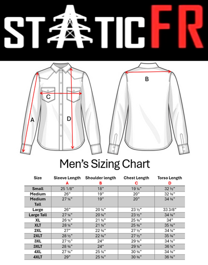 FR Pearl Snap Work Shirt - Shadow Black