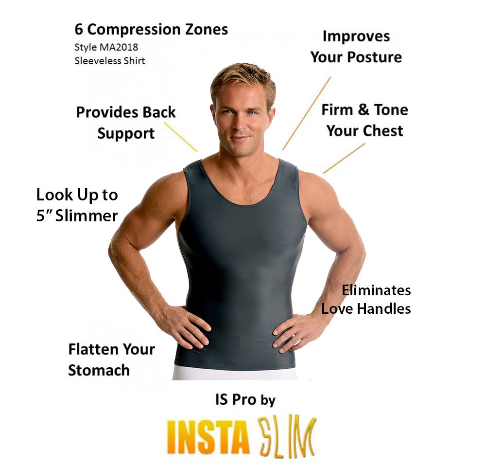 Insta Slim USA Activewear Compression Muscle Tank MA0001