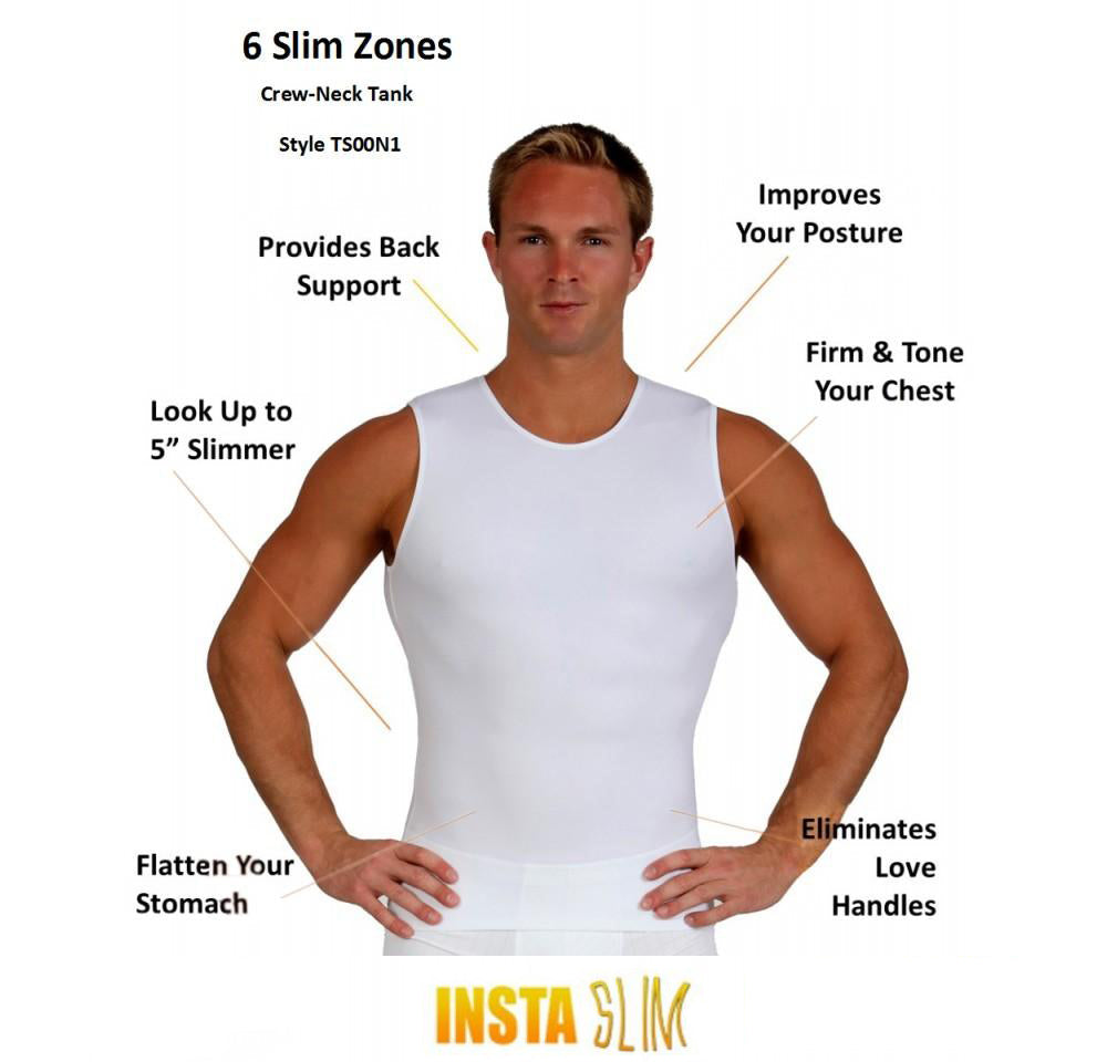 Insta Slim Big and Tall Compression Sleeveless Tank TS00N1BT