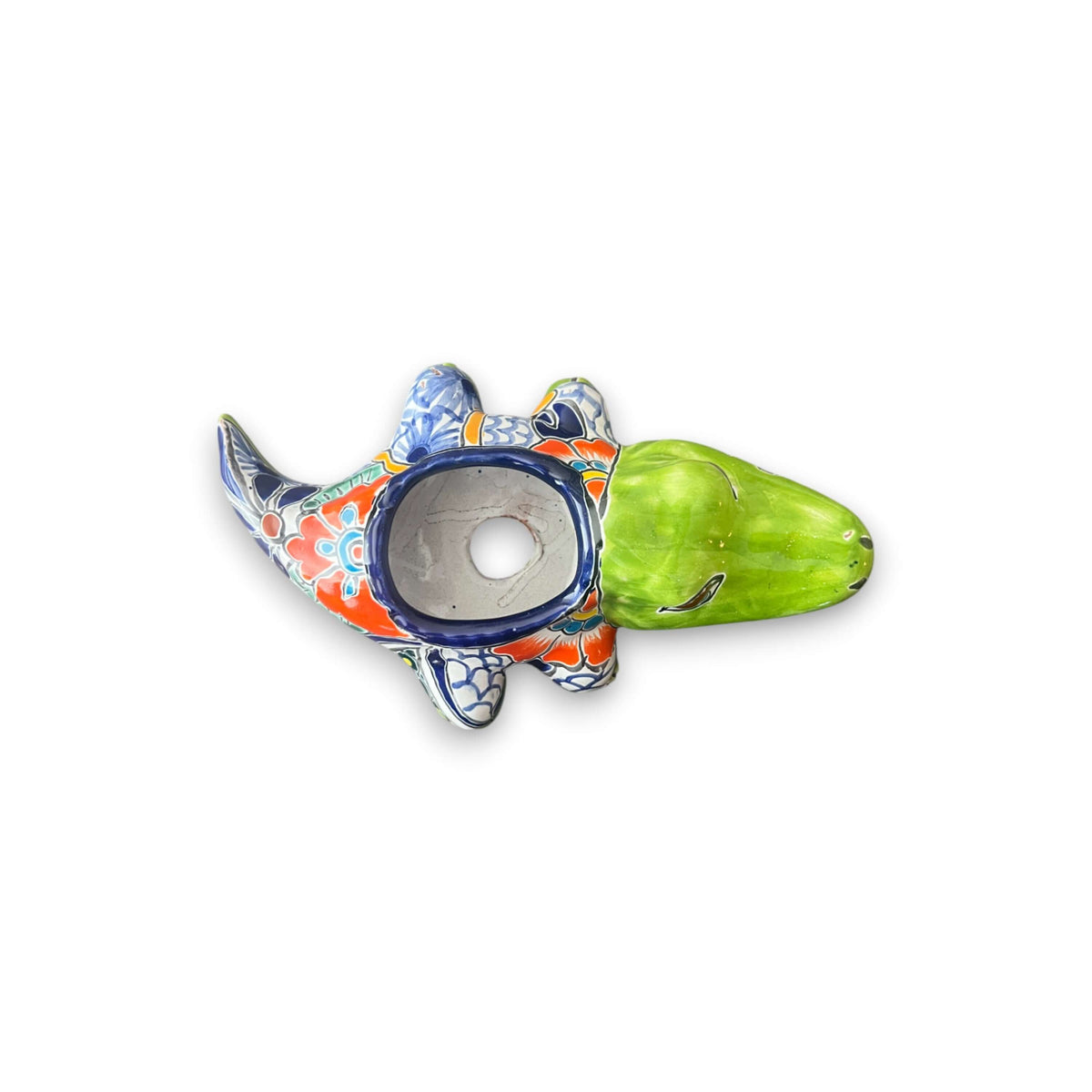 Small Talavera Alligator Planter | Handmade Mexican Ceramic Reptile