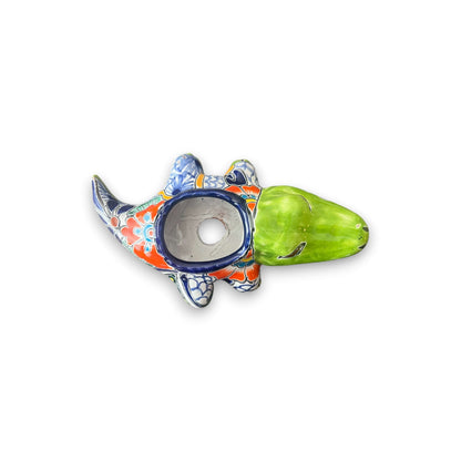 Small Talavera Alligator Planter | Handmade Mexican Ceramic Reptile