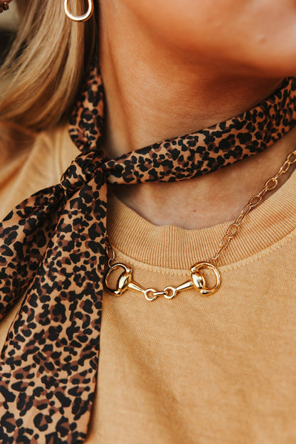 Snaffle Bit Gold Chain Necklace