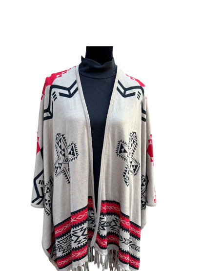 Southwest Reversible Wrap - White