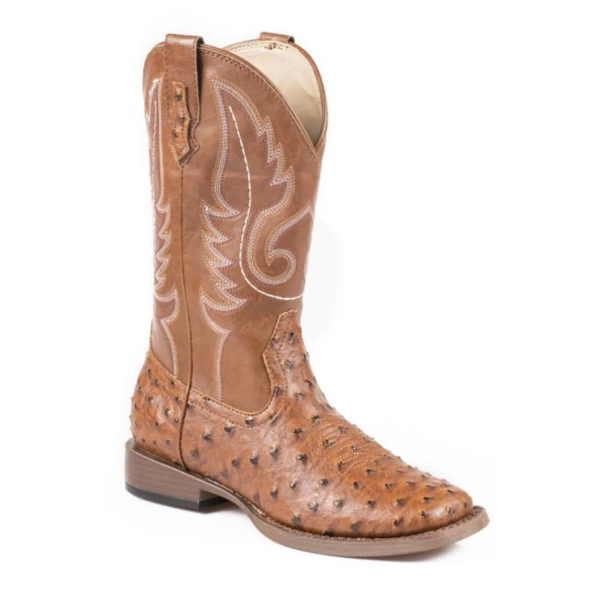 Roper Bumps (Tan) - Women's Ostrich Cowgirl Boot