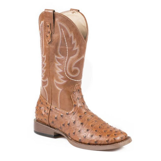 Roper Bumps (Tan) - Women's Ostrich Cowgirl Boot