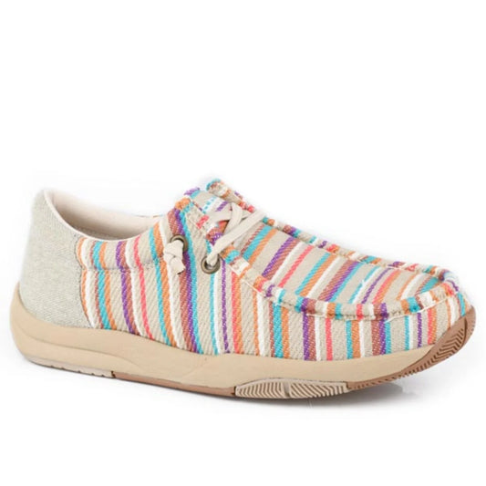 Roper Clearcut Low Striped Slip-On (Tan) - Women's Fashion Sneaker