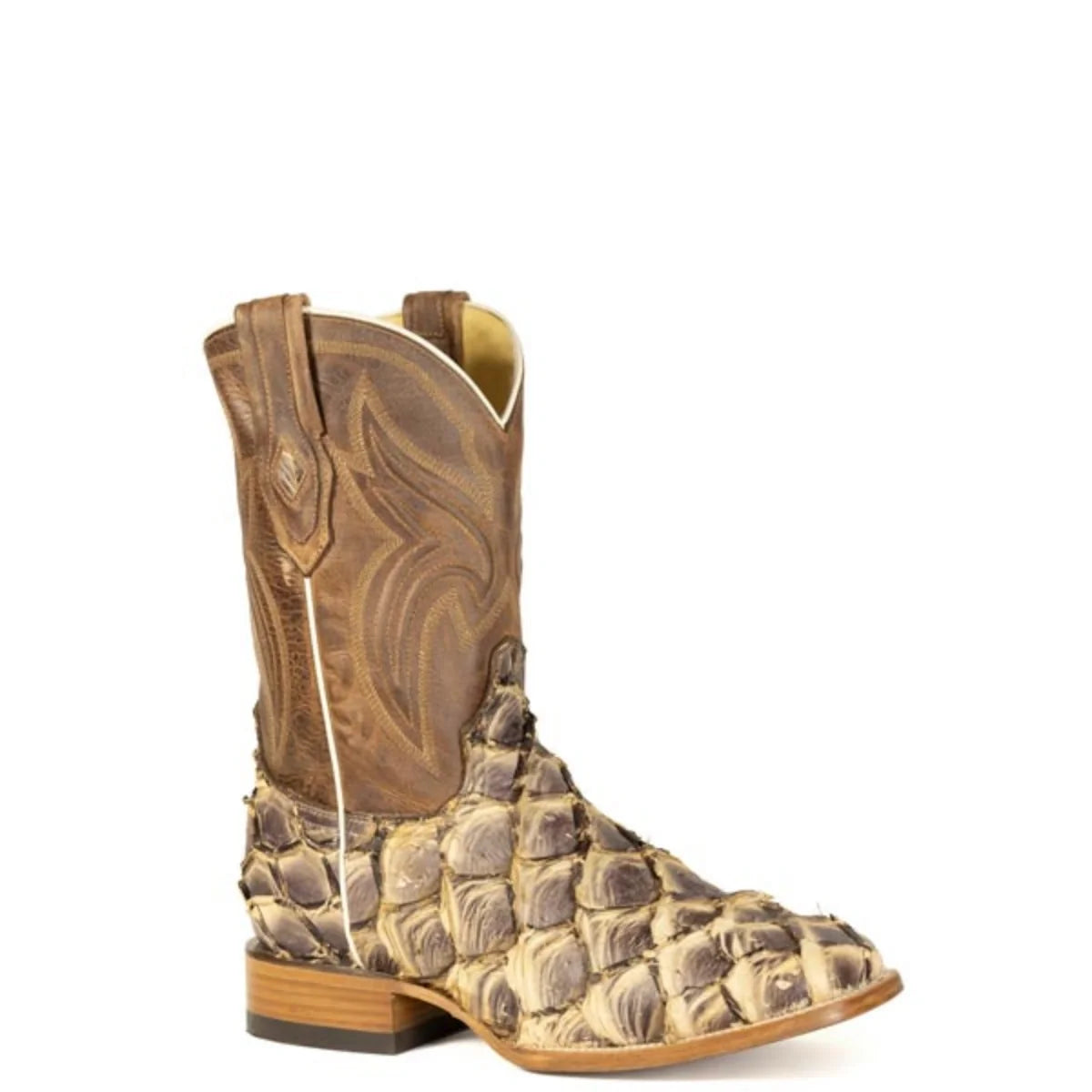 Stetson Pirarucu (Tan) - Men's Fish Skin Cowboy Boot