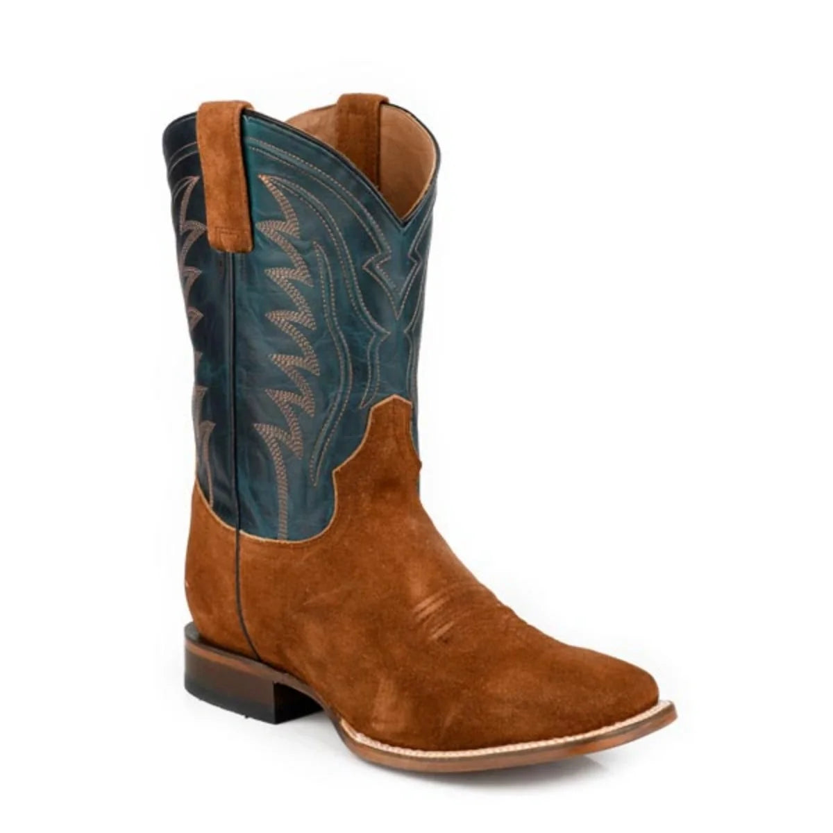 Stetson Tripp (Blue) - Men's Suede Cowboy Boot