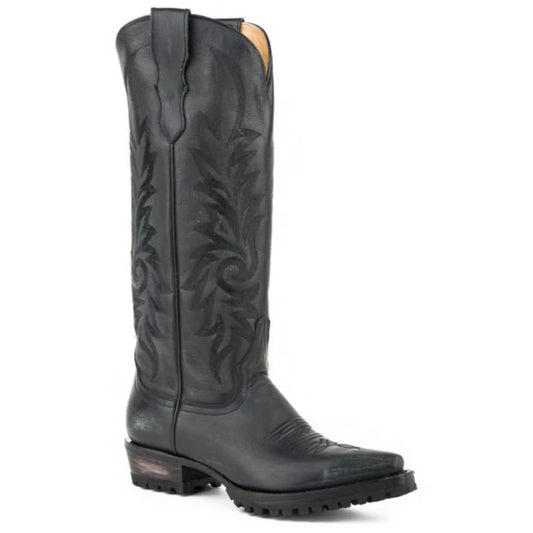Stetson Lucy (Black) - Women's Lug Sole Cowgirl Boot