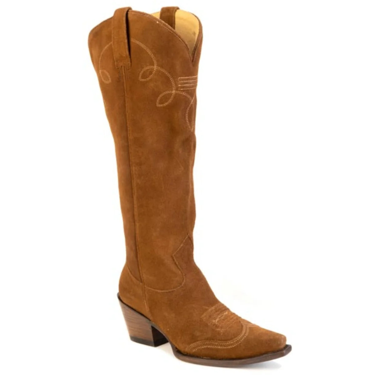 Stetson Gemma (Brown) - Women's Tall Suede Leather Boot