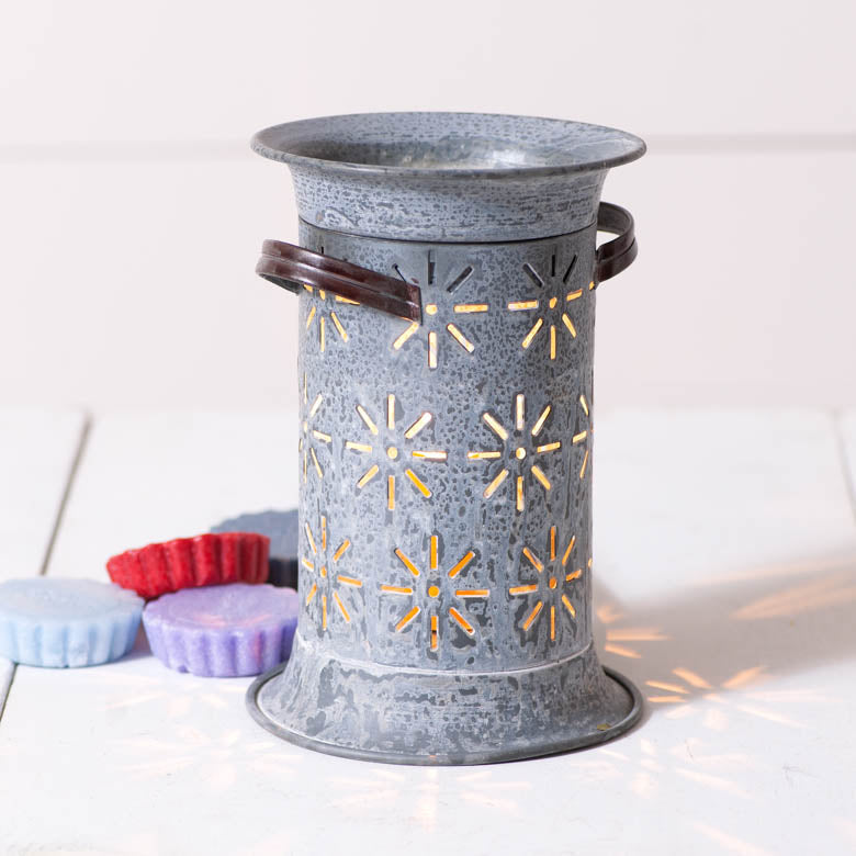 Starburst Farmhouse Wax Warmer in Weathered Zinc