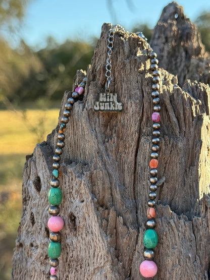 Sterling Silver Sweet Serenity Beaded Necklace