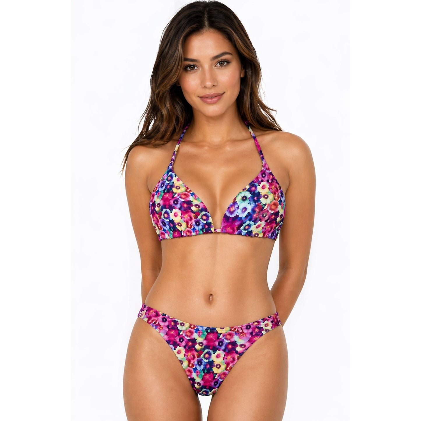 InstantFigure Fancy Floral Hipster Bikini Bottom Swimwear 27101B