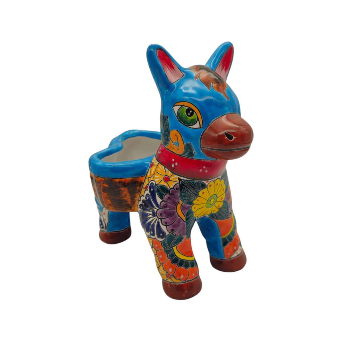 Talavera Donkey Planter | Handmade Mexican Ceramic Burro Pot