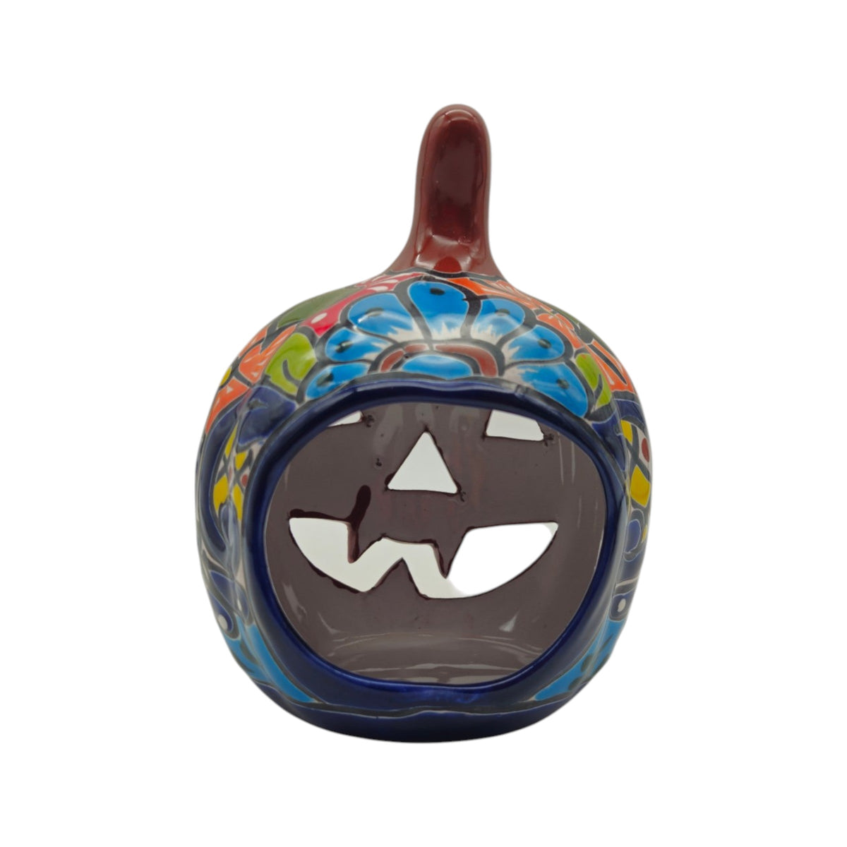 Talavera Jack-O'-Lantern | Colorful Mexican Pumpkin Decor