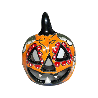 Talavera Jack-O'-Lantern | Colorful Mexican Pumpkin Decor