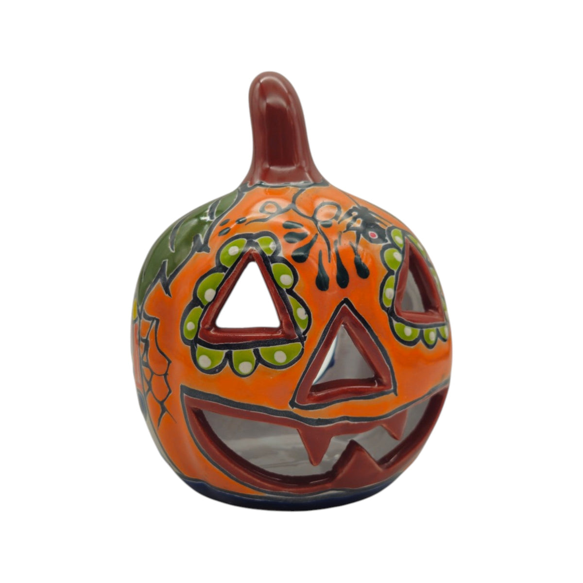 Talavera Jack-O'-Lantern | Colorful Mexican Pumpkin Decor