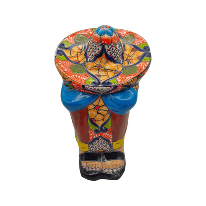 Talavera Panchito Sleeping Man Figurine | XL Hand-Painted Art