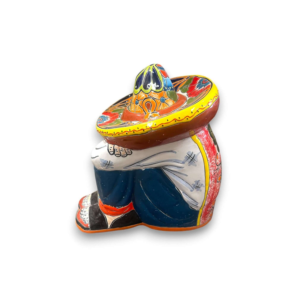 Talavera Panchito Sleeping Man Figurine | XL Hand-Painted Art