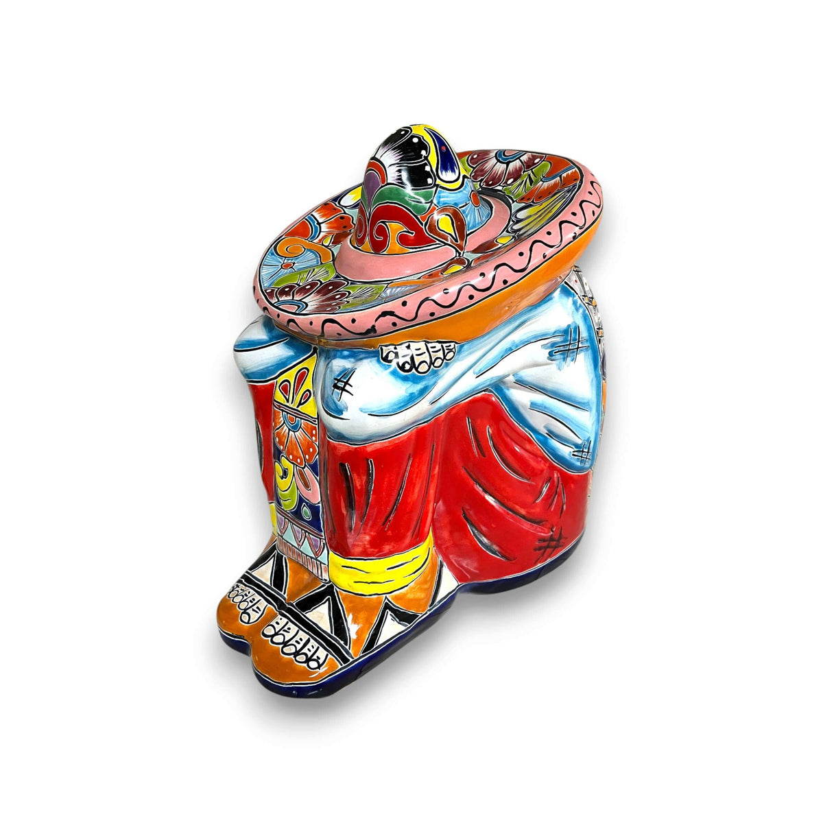 Talavera Panchito Sleeping Man Figurine | XL Hand-Painted Art