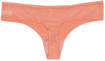 Pink Laser Cut Thong with Mesh Back