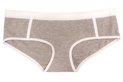 Retro Boyshort-Style Brief in Heather Gray