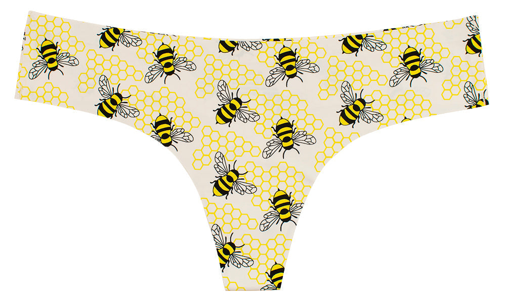 Honeybee No Show Laser Cut Thong