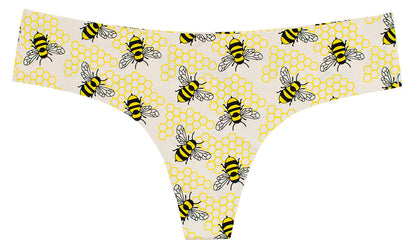 Honeybee No Show Laser Cut Thong