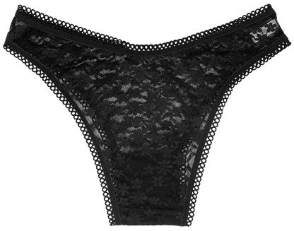 High Leg Daisy Lace Cheeky with Picot Trim