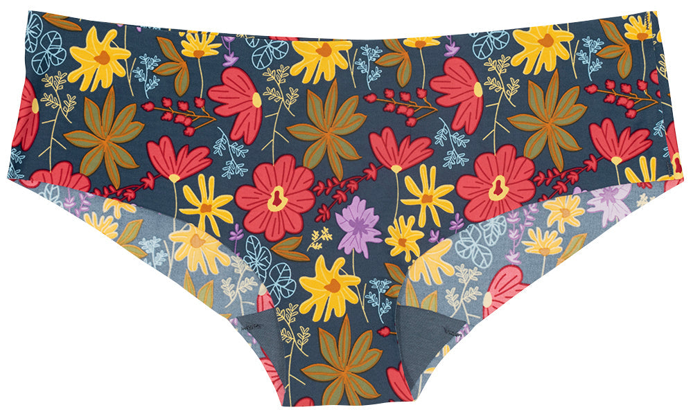 Vibrant Garden No Show Laser Cut Hipster