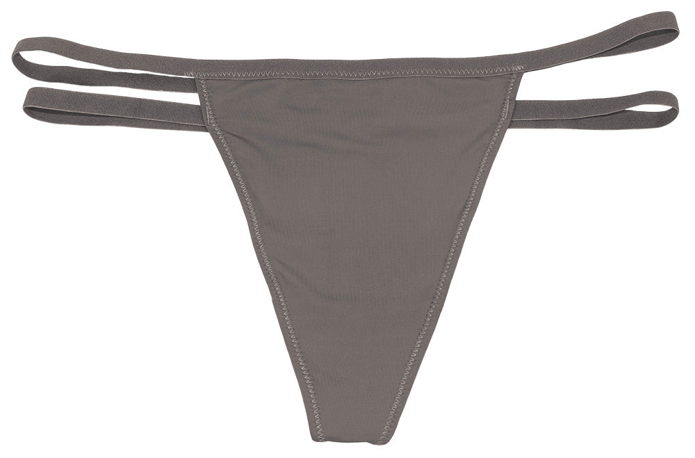 Soft Microfiber Thong with Double Elastic Sides