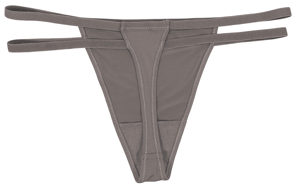 Soft Microfiber Thong with Double Elastic Sides