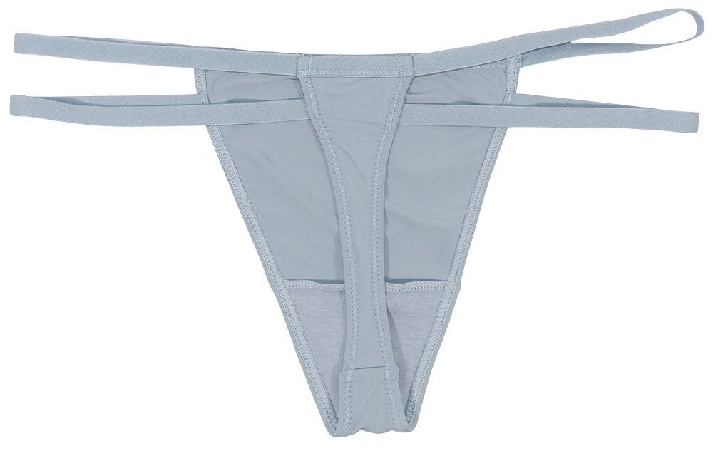 Soft Microfiber Thong with Double Elastic Sides