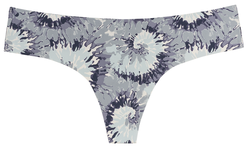 Tie Dye Laser Cut No Show Thong