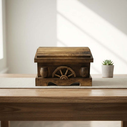 Mexican Shot Glass & Decanter Set | Rustic Wooden Chest