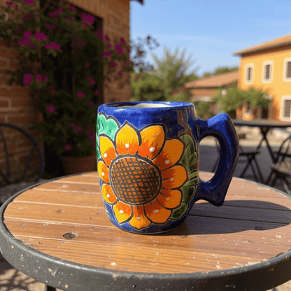 Colorful Handmade Mexican Coffee Mug | Talavera Ceramic Art
