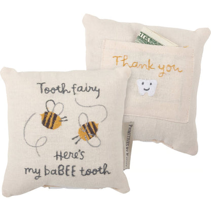 Honeybee "baBEE" Tooth Fairy Pillow by Primitives by Kathy