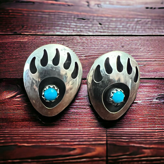Leroy Parker Navajo Turquoise & Sterling Silver Post Earrings