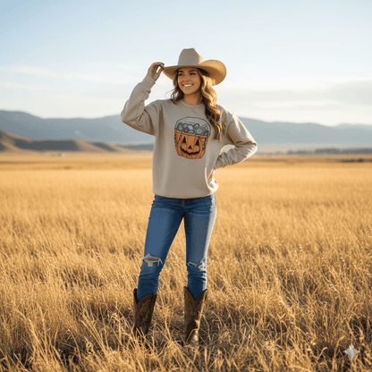 Turquoise Treats Halloween Graphic Sweatshirt 