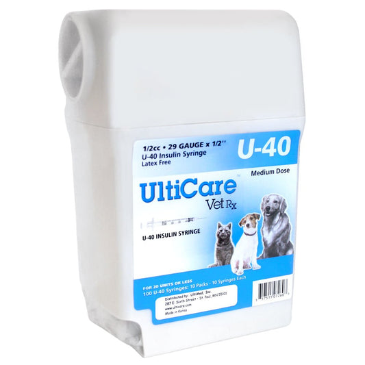 UltiCare U-40 Insulin Syringes with Sharps Container, 100 Count