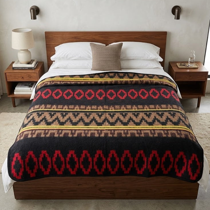 Crimson Ultra-soft Mexican Blanket
