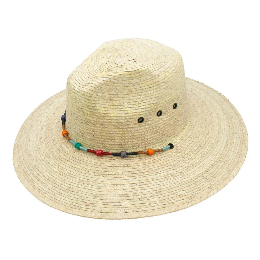 Peter Grimm Viva - Wide Brim Mexican Palm Straw Fedora Hat