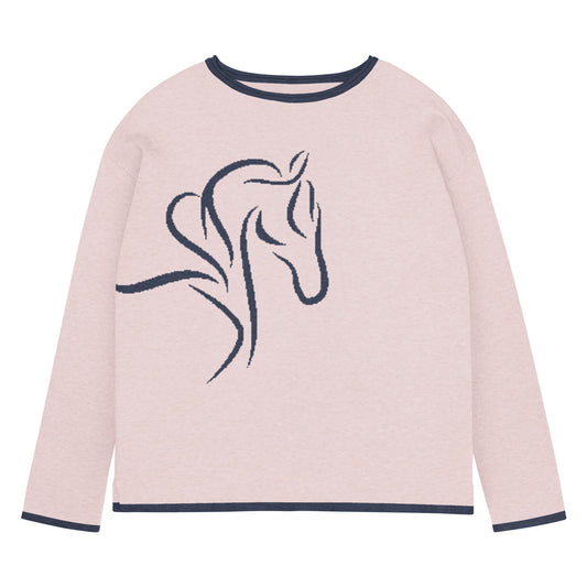 Neon Spur Whispering Mane Knit Crew Neck Sweater