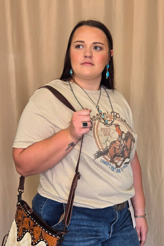 "Wranglin' Rebels" Western Graphic Tee — Jerzee 50/50 Sublimation Print Western Statement