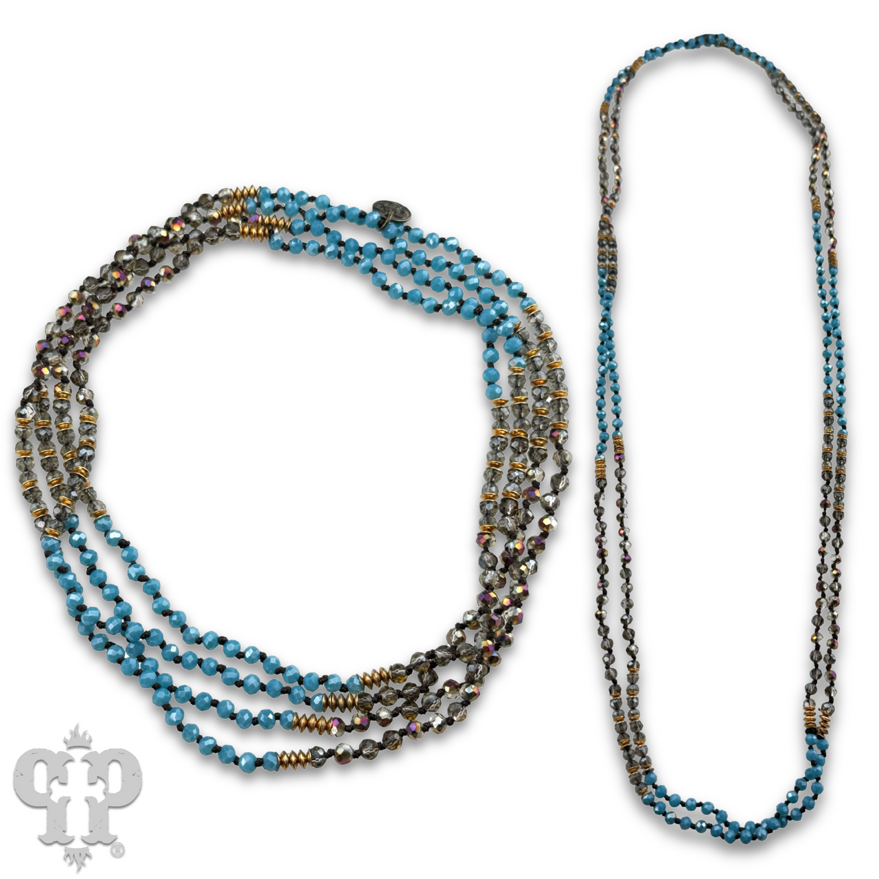 Turquoise blue bead necklace, last call