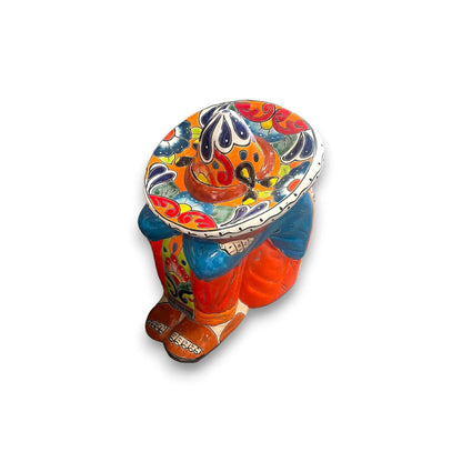 Talavera Panchito Sleeping Man Figurine | XL Hand-Painted Art