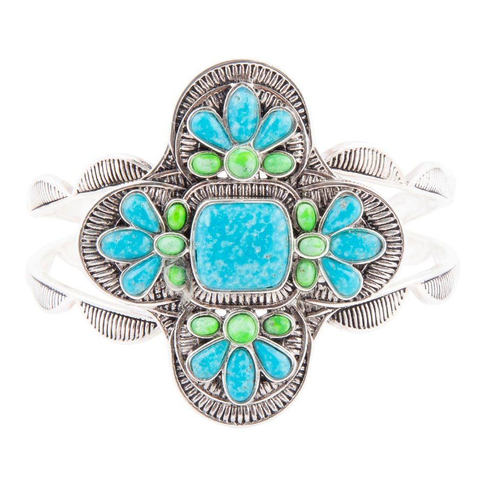 Zion Blue Turquoise Sterling Silver Cuff Bracelet
