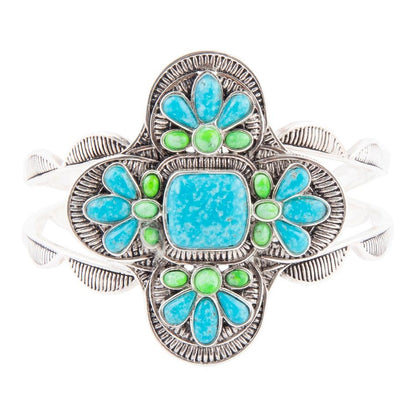 Zion Blue Turquoise Sterling Silver Cuff Bracelet
